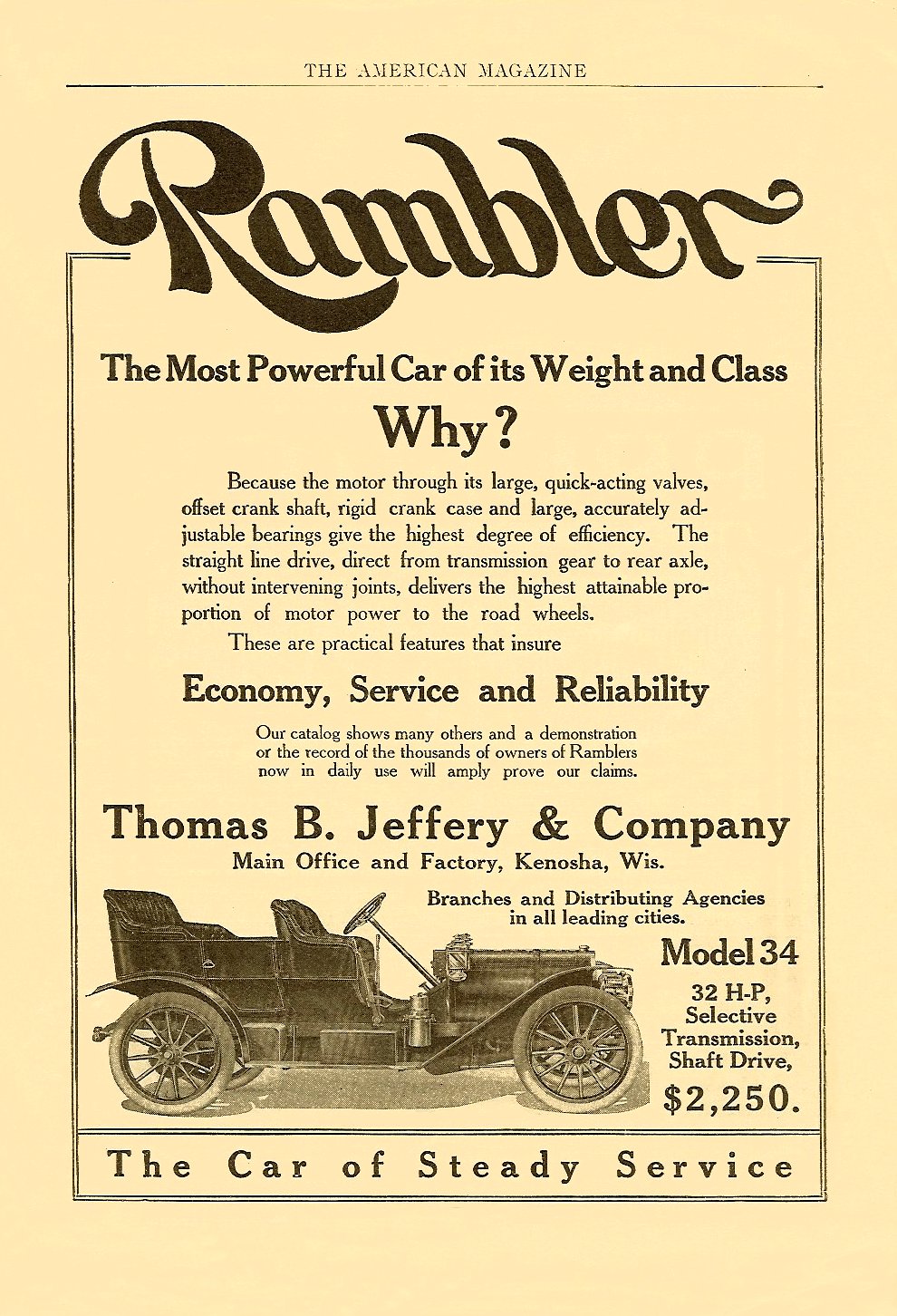 1908 Rambler Auto Advertising